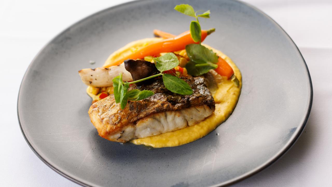 This barramundi dish features on Mindil Beach Casino Resort's new catering menu. Picture: Supplied