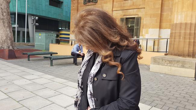 Ibtisam Dimachki outside the Adelaide Magistrates Court. Picture: Sean Fewster.