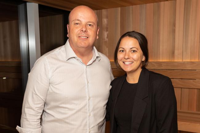 Luke Henderson and Larissa Martos at the Beach House Launch, The Pulse April 18 2023. Picture: Celeste Humphrey