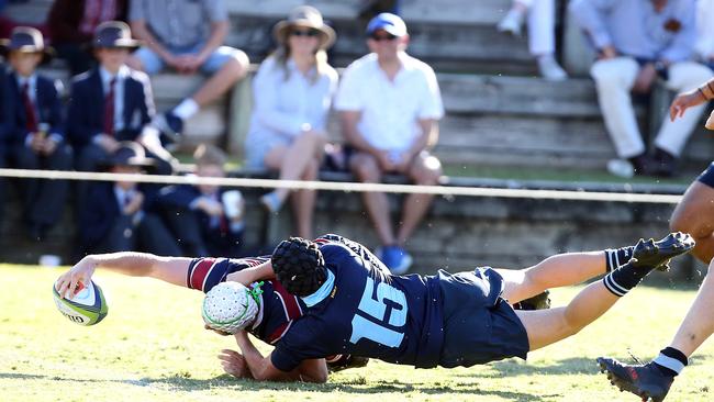 GPS First XV schoolboy rugby union action in 2019 between The Southport School and. Brisbane Grammar School. Photo by Richard Gosling