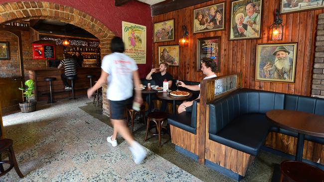 Retro-cool Carlton restaurant Leonardo’s Pizza Palace. Picture: Nicki Connolly