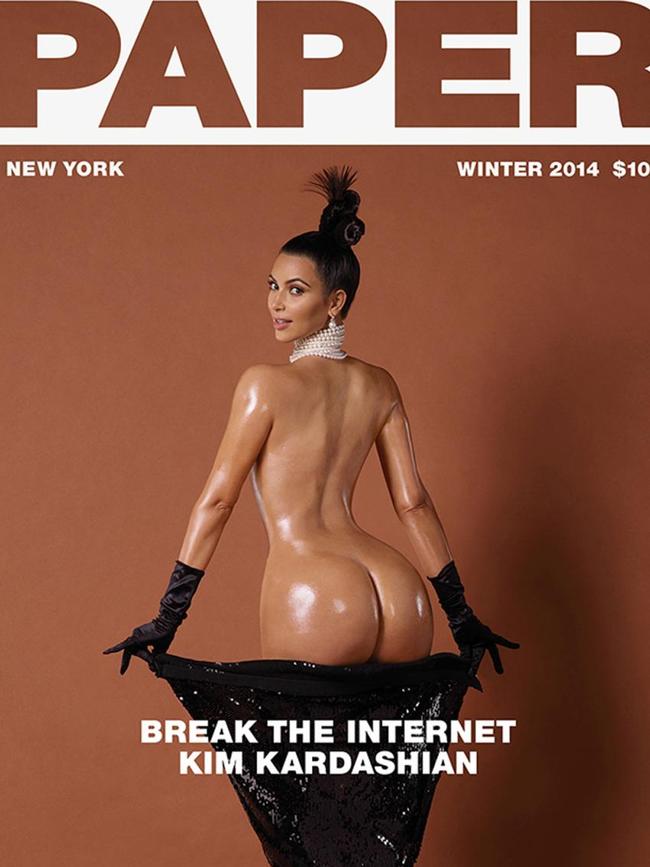 Kim Kardashian’s bum “broke the internet”. Picture: Paper Magazine