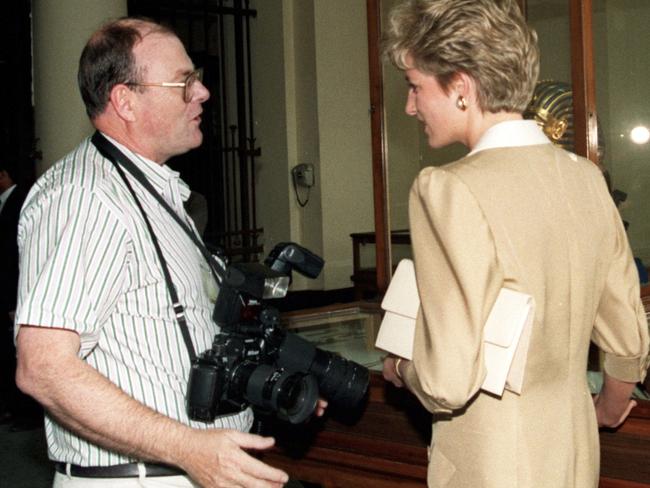 Arthur Edwards and Prince Diana in the Cairo Museum in Egypt in May 1992.