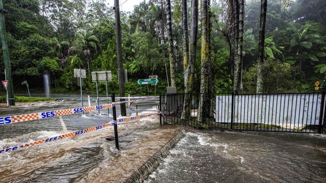 Water at the Curtis Falls Cafe at Tamborine Mountain. Picture: NIGEL HALLETT