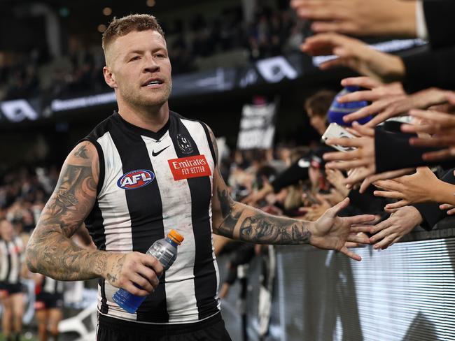 MELBOURNE . 31/03/2023.  AFL Round 3.  Collingwood vs Richmond at the MCG. Jordan De Goey of the Magpies    . Pic: Michael Klein