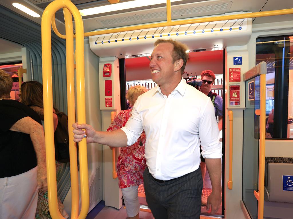 Queensland Premier Steven Miles during the campaign. Picture: Adam Head