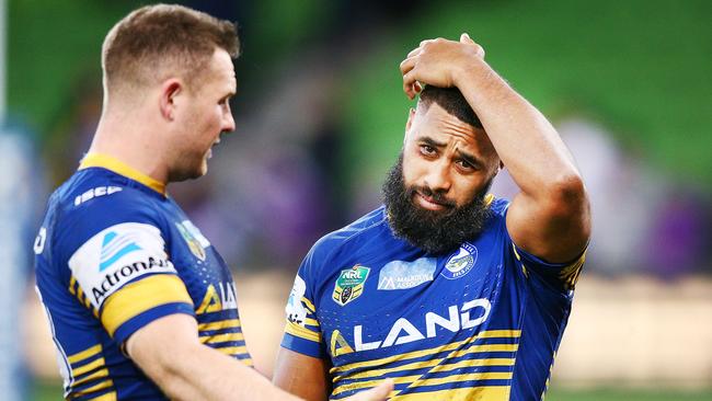 Parramatta gave it their all but were outclassed by the Storm. Picture: Getty Images