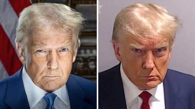 Donald Trump the 47th president, and his police mugshot.