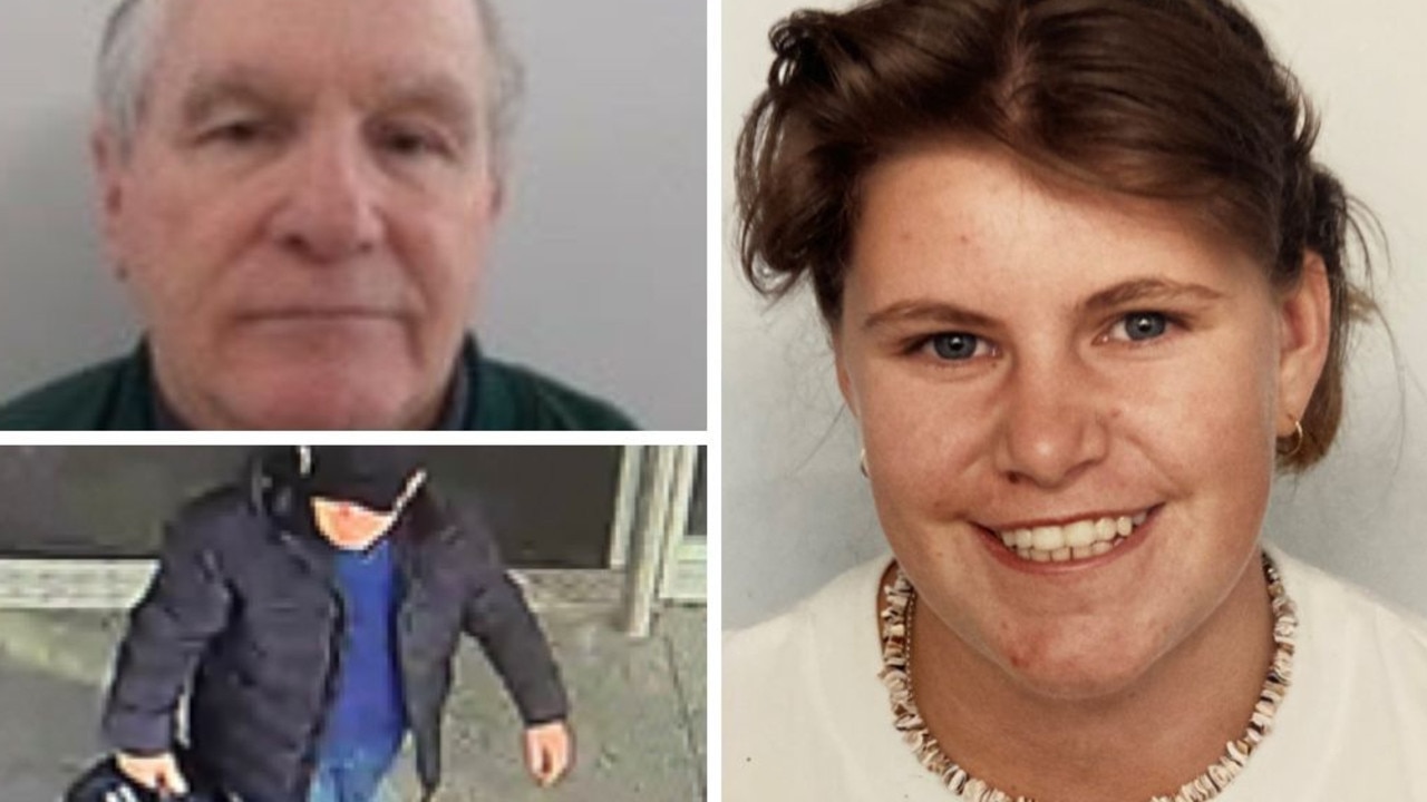 Keith Lees, 70 (top left) is wanted over the alleged murder of Meaghan Rose (right) whose death was originally ruled not-suspicious.