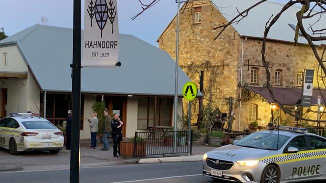 Police at Seasonal Garden Cafe at Hahndorf on September 5 investigating reports items were being removed from the property without the landlord's approval.