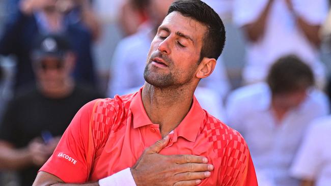 Novak Djokovic is breaking records for fun in 2023. Photo by Emmanuel DUNAND / AFP.