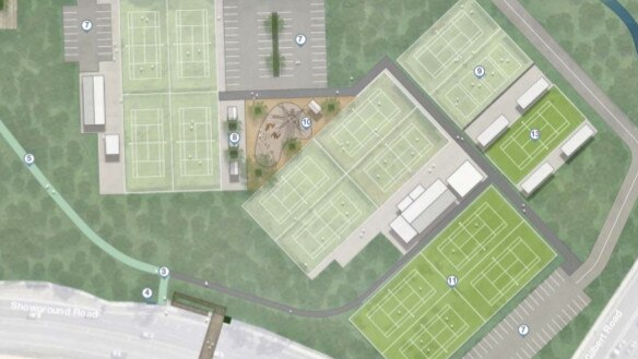 There will be multiple tennis courts.