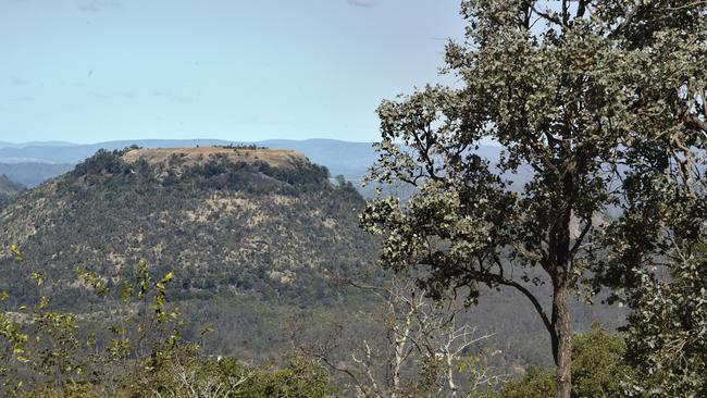 Table Top Mountain, Tabletop Mountain, View from Prince Henry Drive lookout. Toowoomba. August 2017