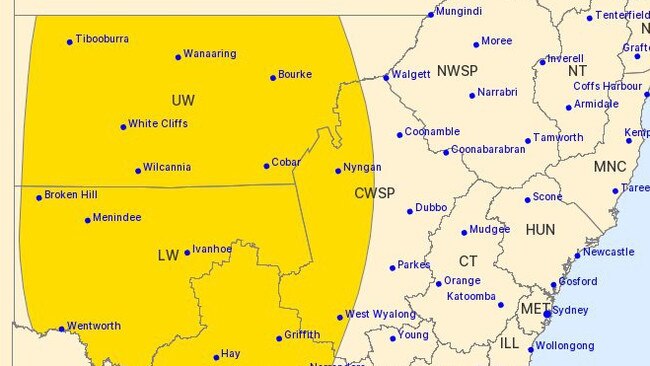 Heavy rainfall which may lead to flash flooding is forecast to develop over far western NSW during Tuesday evening, and then extend to western parts of the Riverina and Central West Slopes and Plains districts early on Wednesday morning. Photo: BOM