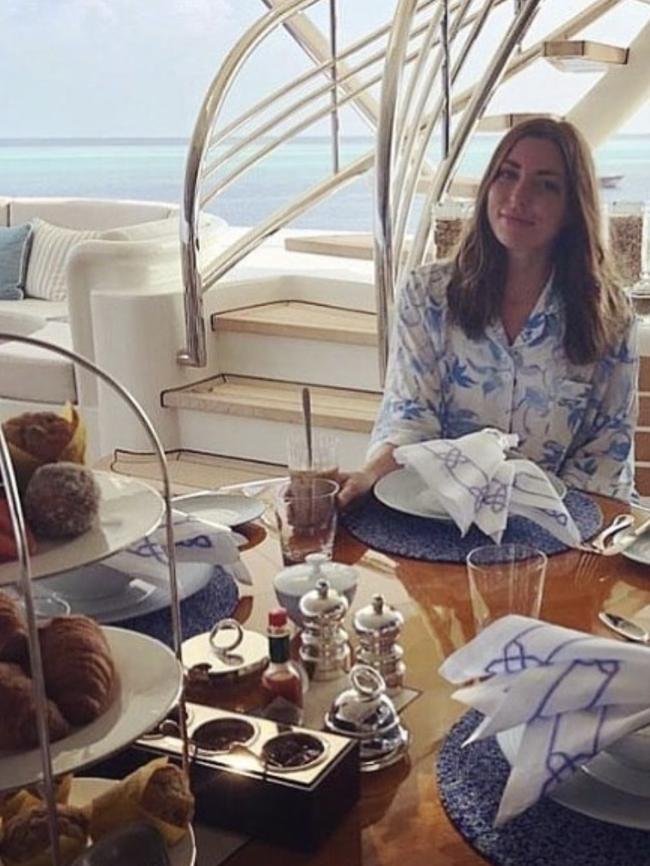 Imogen has shared some happy snaps on board the yacht. Picture: Instagram