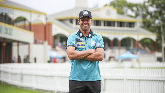 Cricketer AB de Villiers at Allan Border Field last year. Picture: Glenn Hunt