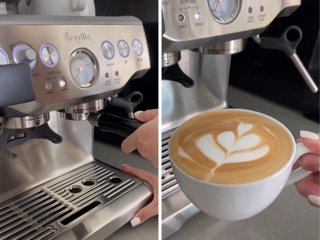 Save on the Breville Barista Express. Picture: TikTok/@mamamadecoffee.