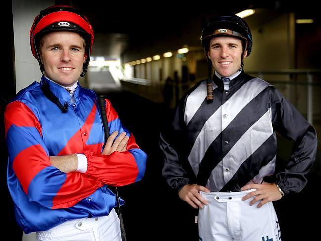 Tommy and Nathan Berry in the lead-up to the Magic Millions. Picture: Gregg Porteous