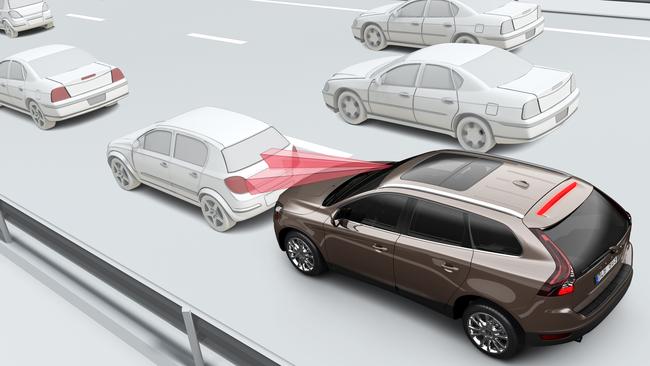 The high number of nose-to-tail crashes comes despite an increasing number of cars equipped with automatic emergency braking. Picture: Supplied.