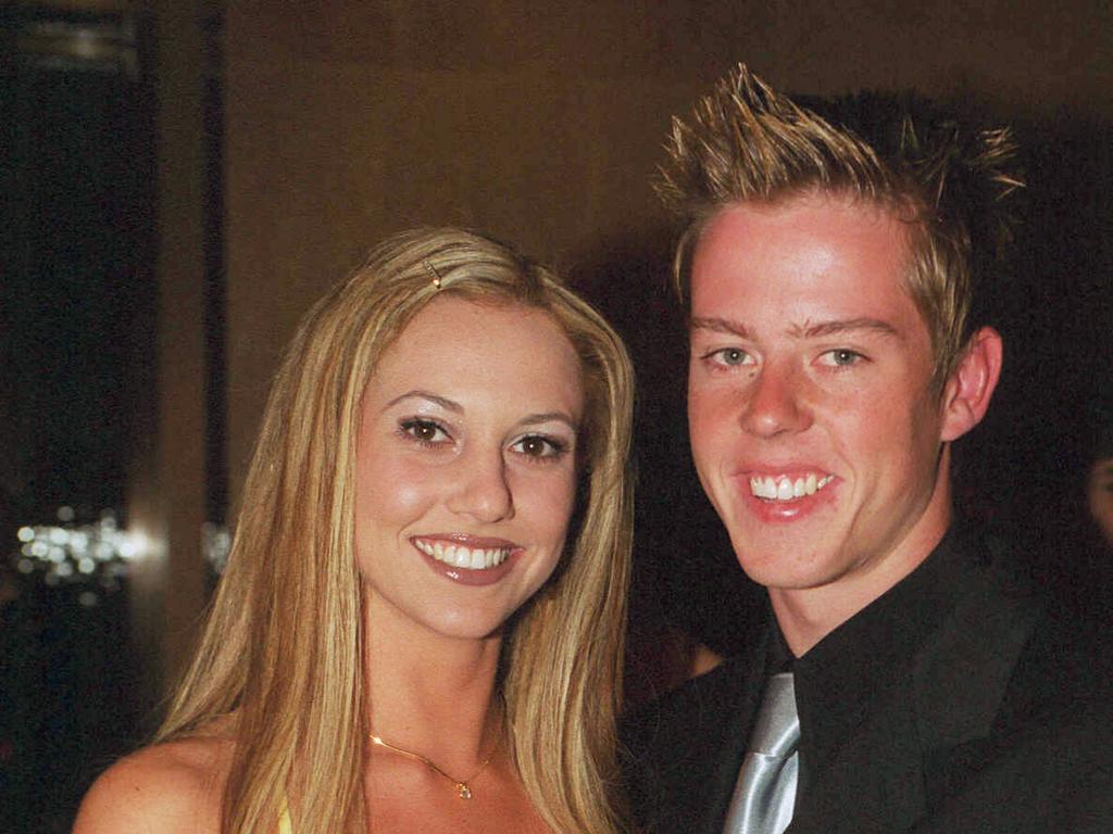 James Courtney and Kyly Boldy giving them Year 12 formal feels in 2001.