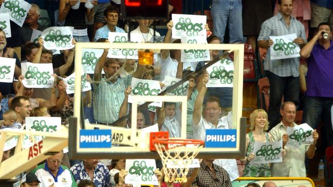 NBL Basketball Semi Final Game 2 at the Swamp, Townsville Entertainment Centre. Crowd Wollongong Hawks V Townsville Crocodiles. Pic: Scott Radford-Chisholm