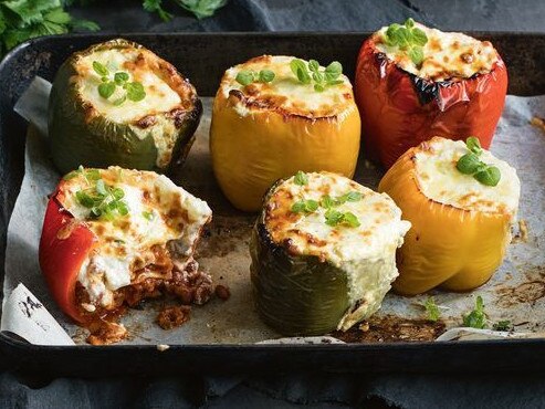 Lasagne-stuffed capsicums.