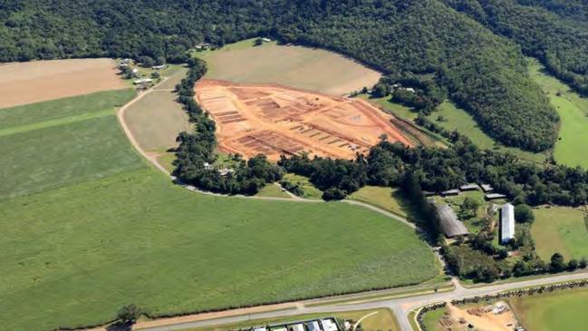 An aerial view of the Rocky Creek precinct of the burgeoning Pinecrest housing estate in Mount Peter before the completion of the stage. Picture: Supplied