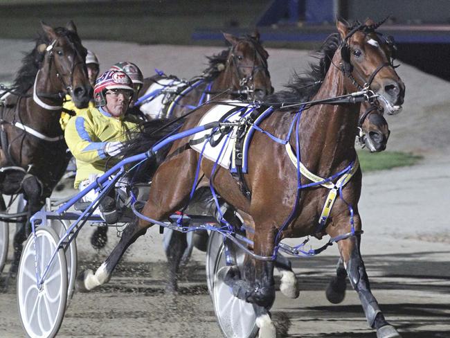 Race 7: Tabcorp Park, Saturday 31-10-2015 Collaborate Communications Markovina Free For All (M0 or better.) Winner: Lennytheshark (6) Trainer: David Aiken; Driver: Chris Alford Race Distance: 2,240 metres Mile Rate: 1.55.7 photography: Stuart McCormick