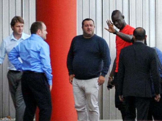 Mario Balotelli pictured before taking his medical at Liverpool.