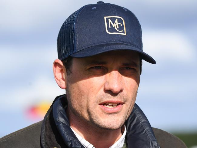 Matt Cumani after Moon Yanco won the The Haymarket 3YO Maiden Plate at Sportsbet-Ballarat Synthetic Racecourse on June 06, 2022 in Ballarat, Australia. (Pat Scala/Racing Photos via Getty Images)