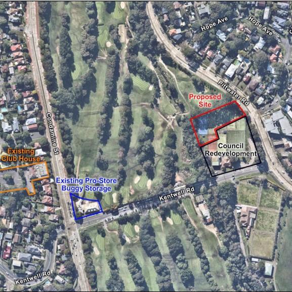 Location of the new Warringah Golf and Community Club House at North Manly.