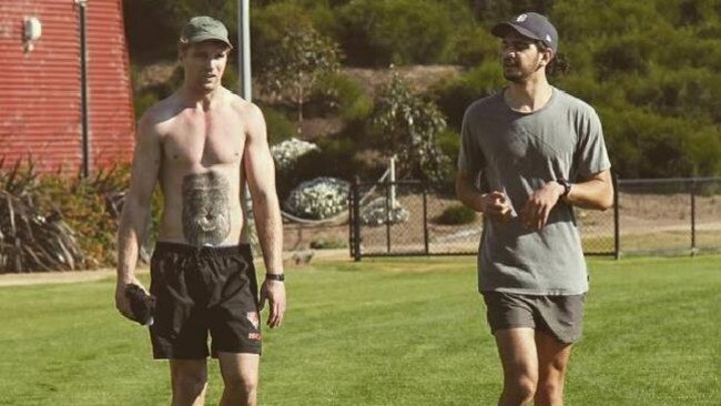 Jake Stringer has returned to training early. Picture: Essendon FC