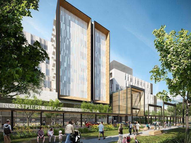 An artist's impression of the new Northern Beaches Hospital.