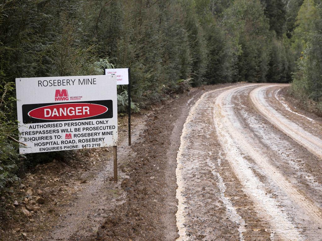 The entrance to MMG's mine lease and the site of a proposed tailings dam. Picture: Grant Wells