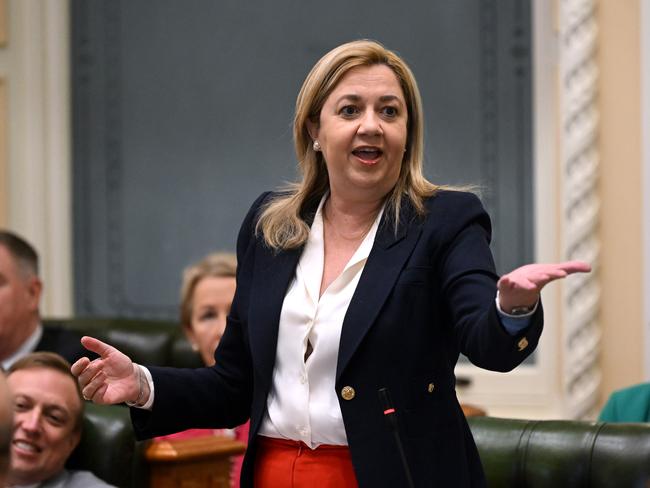 BRISBANE, AUSTRALIA - NewsWire Photos - MAY 25, 2023. Queensland Premier Annastacia Palaszczuk speaks during Question Time at Parliament House in Brisbane.Picture: Dan Peled / NCA NewsWire