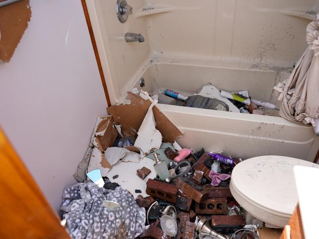 A home is destroyed. Picture: AP