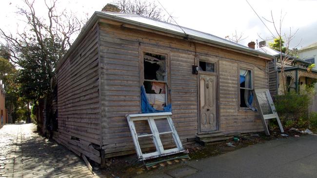 The derelict house in North Melbourne were Montana was found.