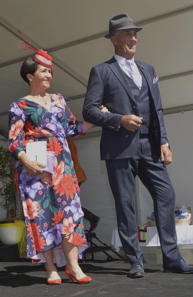 Taking first place in the Just Cuts best dressed couple category was Sharon and Gordon Cooper at the 2023 Warwick Cup. Photo: Jessica Klein