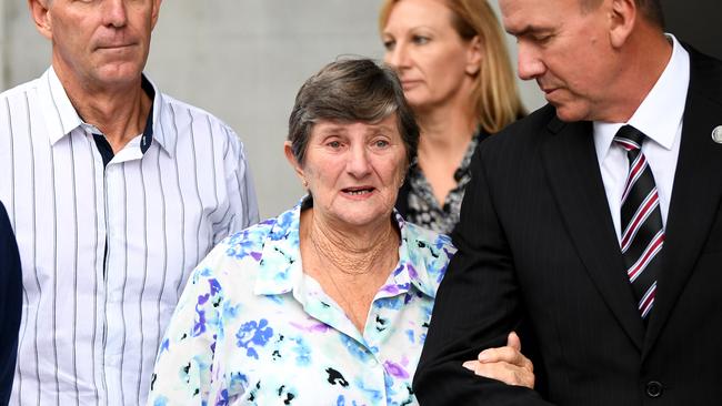 Nancy Fein, mother of Linda Reed, reacts outside the Supreme Court. Picture: Dan Peled