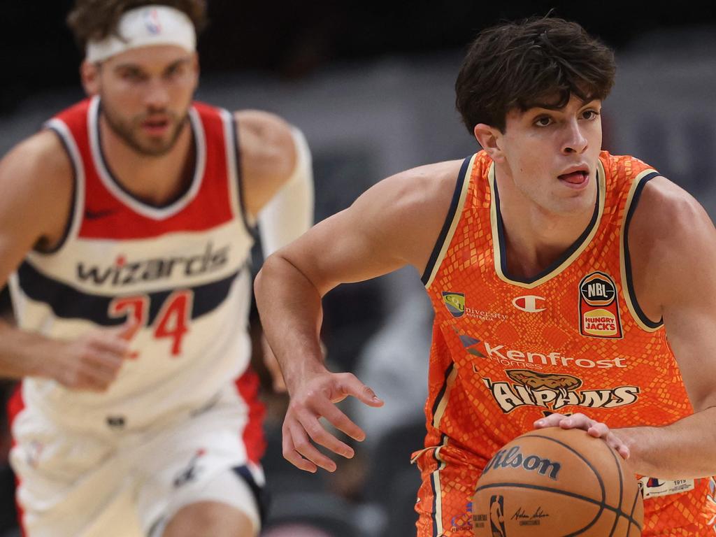 Rising Australian star Taran Armstrong has boosted his draft prospects with a solid performance against the Wizards/ Picture: Getty Images