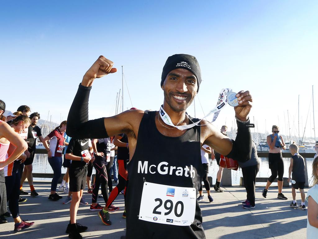 City to Casino Fun Run 2019. (L-R) Dejen Gebreselassie is the 11km men's winner. Picture: MATT THOMPSON