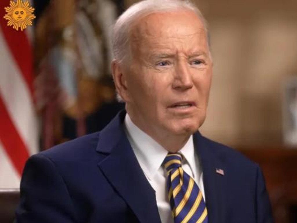 Joe Biden in his first TV interview since dropping out of the White House race. Picture: CBS Sunday Morning