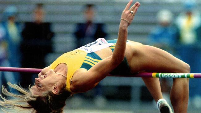 Flemming competing at the 1994 games in Victoria, Canada. Picture: Athletics A/CT