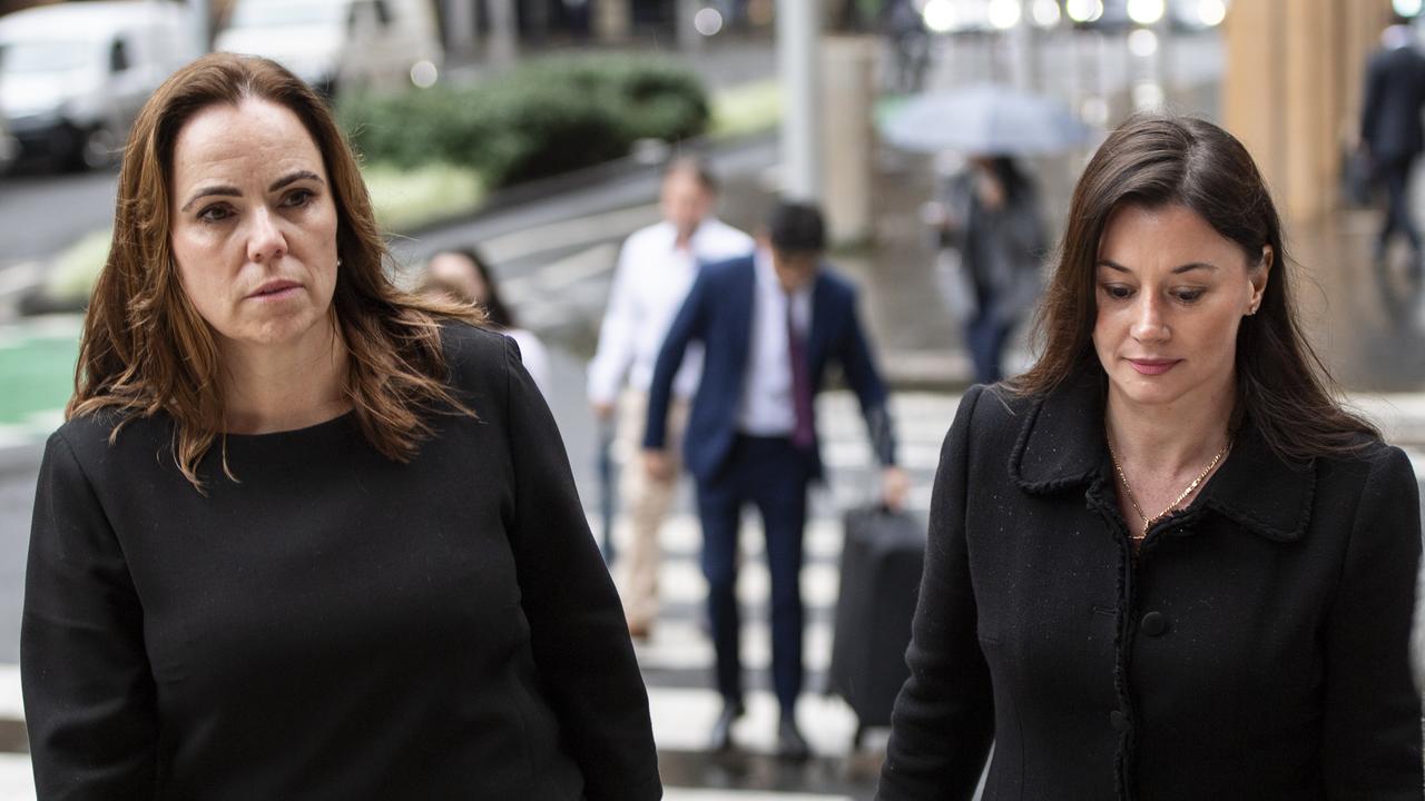 Former Super Retail executives turned whistleblowers Rebecca Farrell and Amelia Berczelly. Picture: Monique Harmer/NewsWire