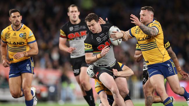 Dylan Edwards was outstanding at the back for the Panthers. Picture: Cameron Spencer/Getty Images