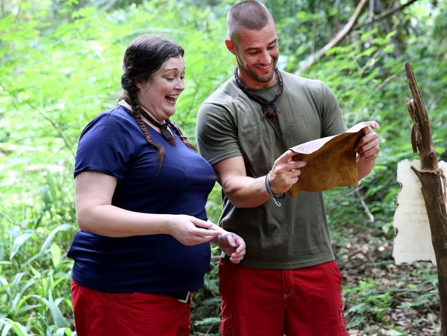 Malkah, with Kris Smith, weighing close to 120kg on the reality series.