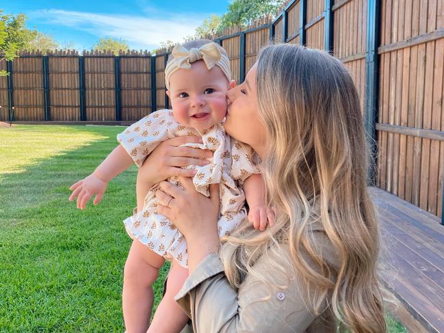 Bindi Irwin with her daughter Grace. Picture: Australia Zoo