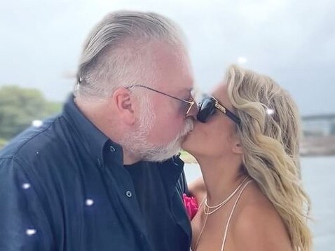 Kyle Sandilands with fiancée Tegan Kynaston. Picture: Instagram