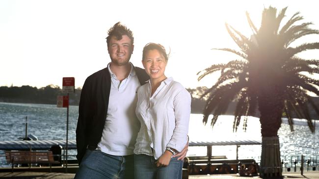 Fraser Munro and Won-Hae Shim, who met during the pandemic and are yet to travel together, have booked a holiday in Fiji early next year. Picture: Jane Dempster