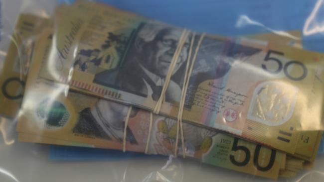 Cash was seized as part of the operation. Picture: NSW Police.